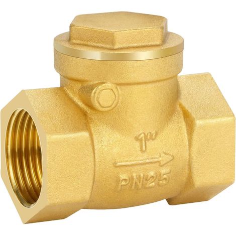 1 articleClapet Anti Retour, Filetage Femelle en Laiton, Clapet Anti Retour 1" Check Valve DN25 Filetage Intérieur pour Raccords de Tuyaux (1/5)