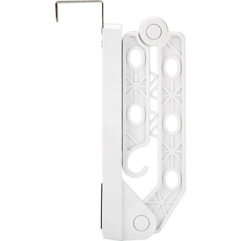 Cintre pliable en ABS et acier inoxydable, support de suspension portable, cintre de voyage, gain de place, fixation murale, pour voyage, maison, salle de bain, 22 x 38 cm, Wit (1/5)