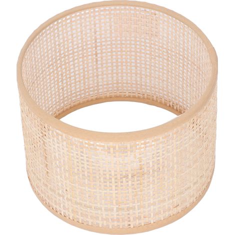 Abat-jour en rotin tressé pour suspension vintage, luminaire de remplacement pour lampe de table ou sol, cache en osier, douille E27 E14 (1/5)