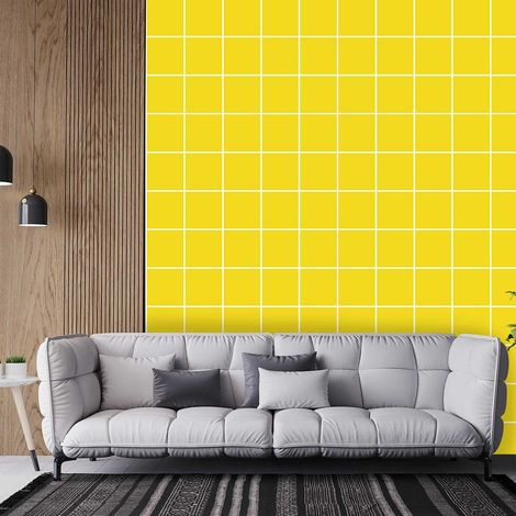 Papier peint carreaux jaune canari papier peint (1/4)