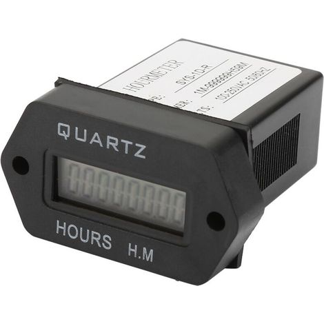 Compteur De Temps Numérique - 100-250 V AC - Étanche - Plage 99999 9 Heures - Réinitialisation Manuel - 38 X 28 Mm - 1 Pièce (1/5)