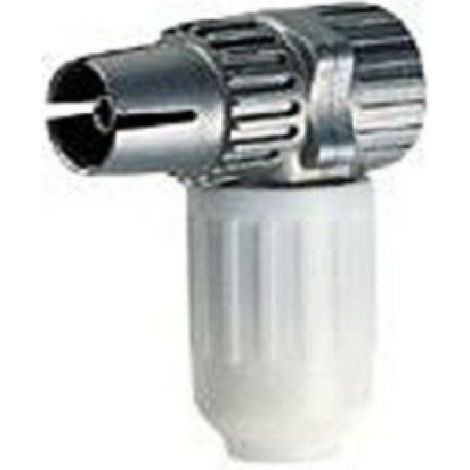 01635 Connettore Tv-Rd-Sat Femmina 90 Bianco