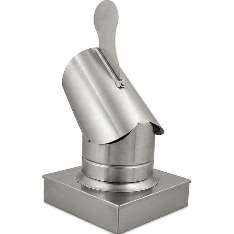 MAKA Comignolo Gallo Quadro, Terminale per Canna Fumaria Camino Stufa a Legna Pellet e Gas, Cappello Antipioggia Aspirafumo Base Quadra 300x300 mm (1/5)