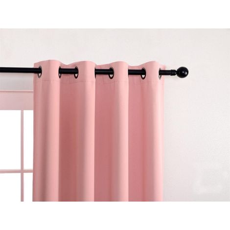Green Mobility-Rideaux occultants pour chambre - Lot de 2 - Conviennent pour le salon et la chambre - Rose - 132 x 160 cm (1/5)
