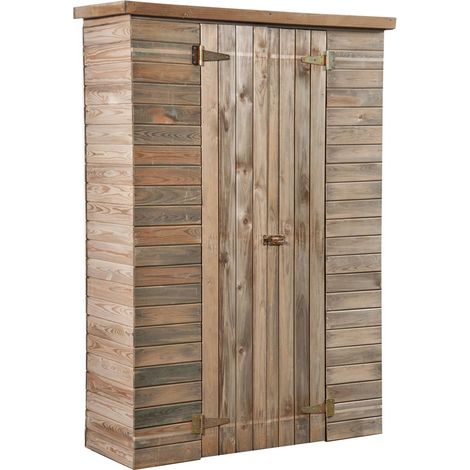 Casetta Porta Attrezzi in Legno Armadio Ripostiglio da Giardino Esterno Pircher - Formato: 126 x 51 x 185 cm