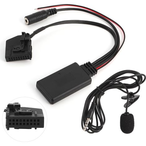 18-poliger Bluetooth-AUX-Kabeladapter mit Mikrofon für Mercedes-Benz Comand 2.0 W211 W208 W168 W203 (1/5)