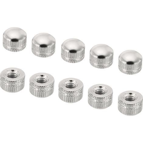 M5 Capuchon Écrou, 15 Paquet Gland Écrou Vis Bouton Capuchon Insert Boulon Couverture Femelle Fil Molette Matériel Raccords Lampe Luminaires Argenté (1/5)