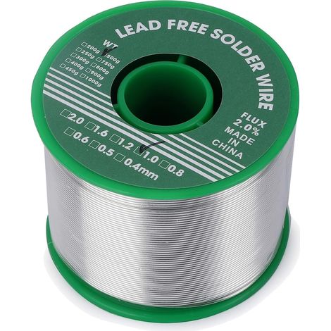 1 Bobine Fil De Soudure Sans Plomb 1mm 500g Sn99 Ag0.3 Cu0.7 Flux Colophane Pour Électronique PCB