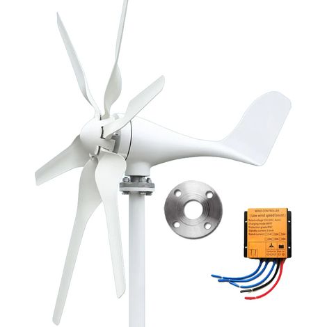 Generador de turbina eólica, conversión de energía eficiente, diseño fácil de usar, 800 W, 6 palas MPPT, 12 V-b (1/2)