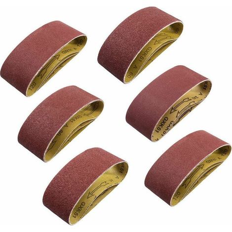 Lot de 15 Bandes Abrasives pour Ponceuse à Bande 100x610mm - Grain Mixte (80/120/150/240/400) - Accessoires de Ponçage Bois et Métal (1/5)