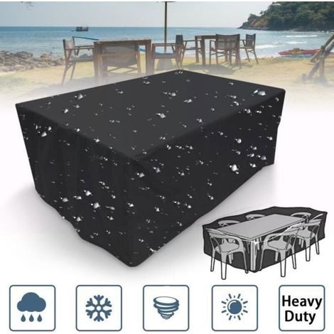 Garden Furniture Covers - Waterproof, UV & Dust Resistant Rectangular Cover 270×180×89cm - 1 Piece. Label Included.