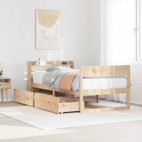 vidaXL Letto senza Materasso 90x190 cm in Legno Massello di Pino (1/5)