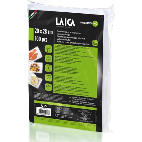 Pack de 100 Sachets pour Machine à Emballer Sous Vide, 20x28cm (1/5)