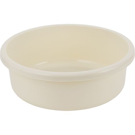 Runde Kunststoffschüssel, 46 cm, 20 l, Creme - Ben