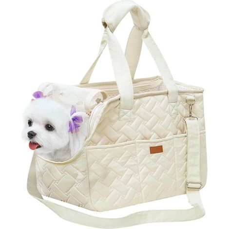 Hundetragetasche aus Oxford-Gewebe, atmungsaktiv, mit Sicherheitsgurt, faltbar, für Katzen und kleine Hunde, für Reisen (1/5)