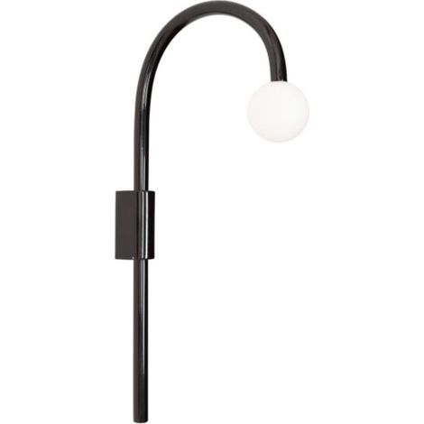 Applique murale noire boule verre blanc LED 2W ENIGMA (1/4)