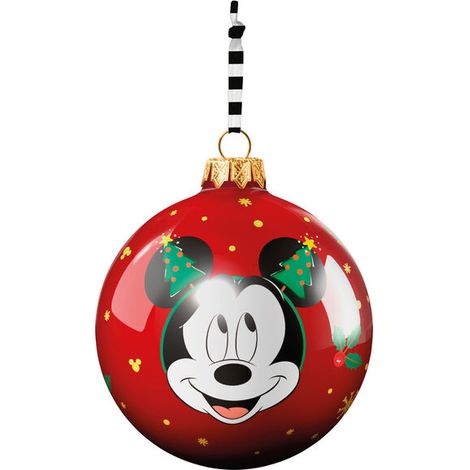Egan Bola mágica de Navidad de invierno de 8 cm – Adorno premium de Disney Decoración festiva de árbol para el hogar, la oficina y regalos Coleccionable de vacaciones (ratón de ratón)