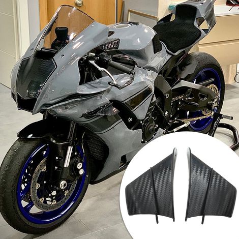 1 Paire d'ailerons aérodynamiques style carbone pour moto NINJA 400 250 Z900 Z1000, amélioration de la stabilité. (1/5)