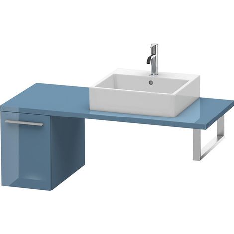 Meuble bas console X-LARGE 440x300x548mm bleu pierre brillant