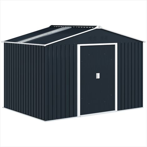Abri de jardin 5,4 m² acier galvanisé porte coulissante (1/5)