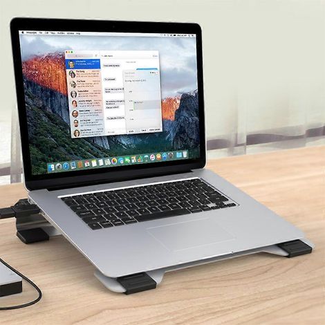 Support de ventilation USB pour ordinateur portable avec ports USB, ergonomique pour la maison et la bibliothèque. (1/4)
