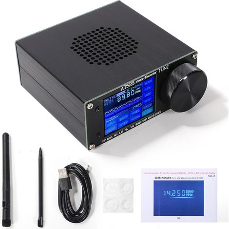 Récepteur radio portable ATS-25MAX à écran tactile 2,4 pouces, bande complète, balayage du spectre radio, récepteur DSP (1/5)