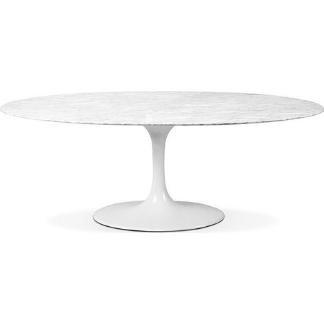 Table tulipe ronde marbre blanc 180 cm (1/5)