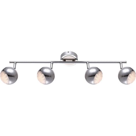 Plafonnier LED spot salon salle à manger faisceau lumineux chromé spot orientable (1/3)