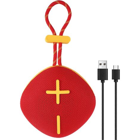 Enceinte Bluetooth avec Extra Basse Outdoor Portable Carte Radio, Enceinte Rouge (1/5)