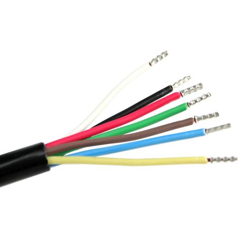as - Schwabe Cavo per automobili 7x1 - 12 V connessione per esterni e caravan - Cavo adattatore 10 m - Cavo autoelettricoe 7-pole - Accessori per caravan e camper - Made in EU - Black I 78190 (1/2)