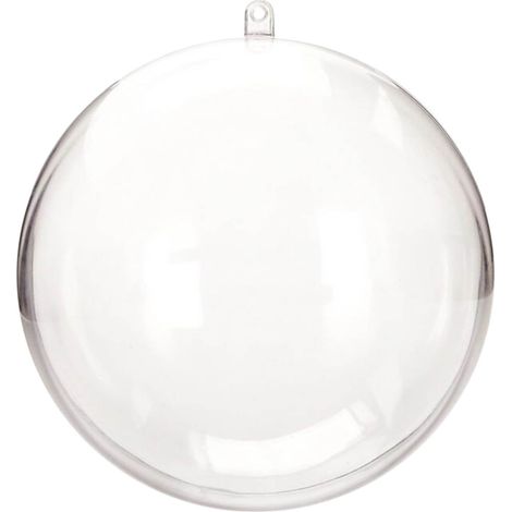Boule Décorative Transparente - Boule Remplissable en Plastique Clair - Pour Décoration de Noël Mariage Fête - Diamètre 7 cm - Lot de 5 (1/3)