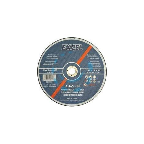 DISCHI DA TAGLIO SOTTILE CENTRO PIANO PER FERRO/INOX Ø MM.230 - ø mm.230x2,0 foro 22,2 da taglio per ferro/inox