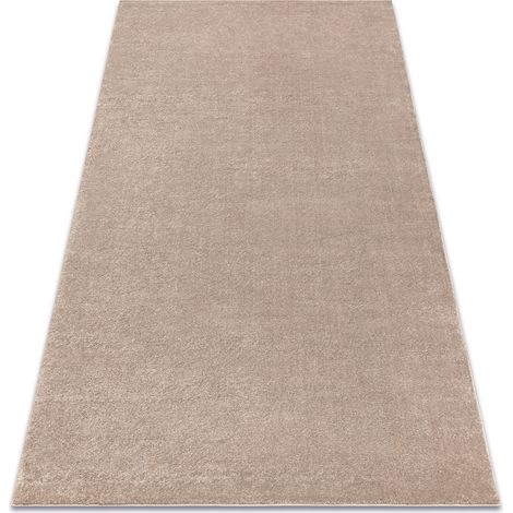 Teppich SOFTY glatt, einfarbig beige beige 60x100 cm