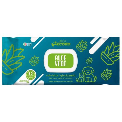 Maxi salviette igienizzanti per cani e gatti alla aloe vera