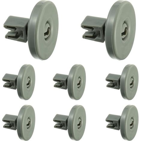 Roulettes compatibles avec les lave-vaisselle AEG Favorit, Privileg et Zanussi. Accessoires pour roulettes de panier supérieur. (1/4)