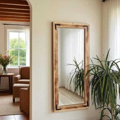 Miroir mural en bois clair - format vertical HILO (1/4)