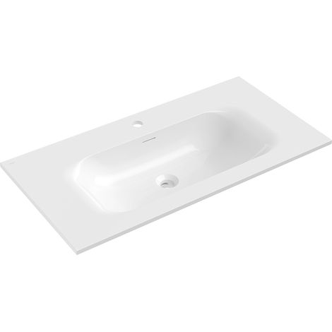 Mexen Vela lavabo empotrado en encimera 91 x 46,5 cm, blanco brillo - 25239000 (1/3)