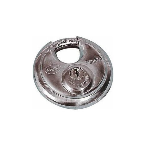 Maxter – Cadenas antivol rond 10 mm – Anse résistante à la coupe – Système de verrouillage à clés – Sécurisation remorques et portails