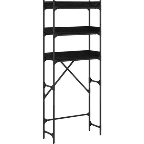 Étagère pour machine à laver, chêne noir, 67 x 25 x 163 cm (1/5)