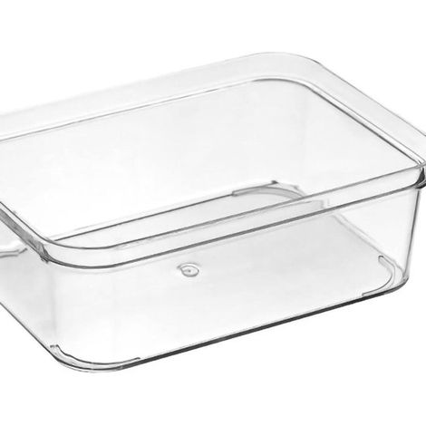 Organisateurs de tiroirs - Bacs de rangement - Séparateurs de tiroirs - Optimisation de l'espace - Transparents et visibles - 20 x 14 x 7 cm - Transparent (1/5)