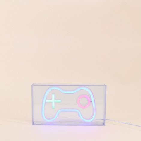 Cadre néon gamer console multicolore 23x13cm (1/5)