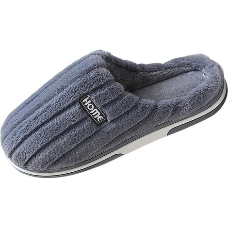 Pantofole da uomo comode e morbide - Calzata ampia - Calde - Punta chiusa - Pantofole morbide per la camera da letto - Autunno/Inverno - Antiscivolo - Scarpe da interno spesse (1/5)