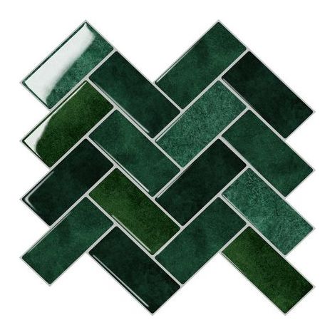 Lot de 5 stickers carrelage 3D améliorés, adaptés à la salle de bain et à la cuisine, carreaux auto-adhésifs (1/5)