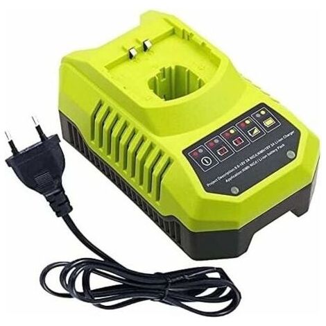 Pour Ryobi P117 P118 P118 Chargeur pour Ryobi one 9.6 V-18V Lithium Ion NiMH Batterie P100 P102 P103 P104 P105 P107 P108 P109 18 Volt One + Batterie (1/5)