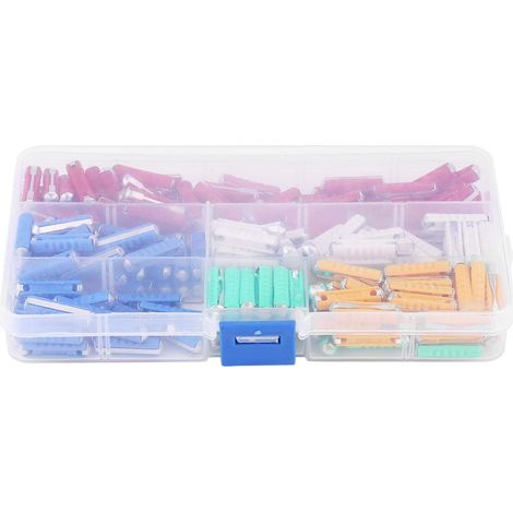 Fusibles Voiture Torpille 200 Pièces, Kit Assortiment 5-25A 32V, Anciennes Européennes Court-Circuit (1/5)