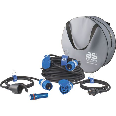 Camping SET Adapterleitung Verlängerungskabel Taschenlampe IP44