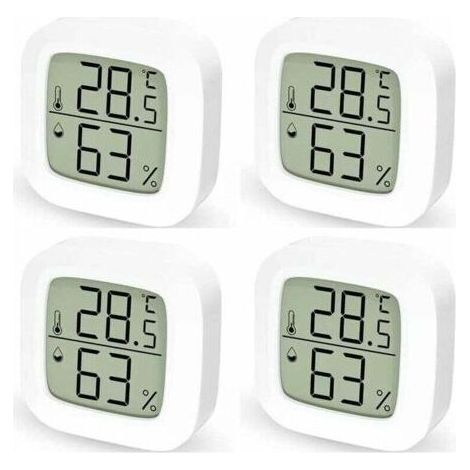 Set di 4 termometri e igrometri digitali per interni, termometro digitale per la casa, termometro digitale per la camera da letto (1/5)