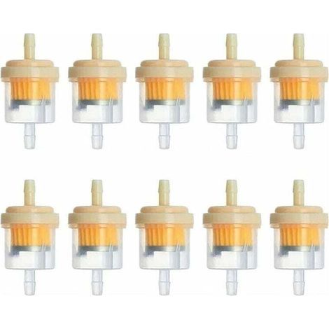 10-teiliger Magnetpatronenfilter zur Entfernung von Verunreinigungen aus Benzin, Schnellkraftstofffilter geeignet für Motorräder, Rasenmäher und Rasentraktoren. (1/4)