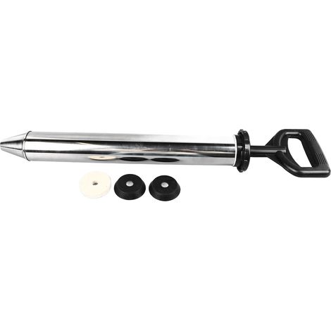 Pistolet à jointoyer en acier inoxydable épais, portable, pour le calfeutrage de carrelage et la pose de carrelage, tête ronde (1/5)