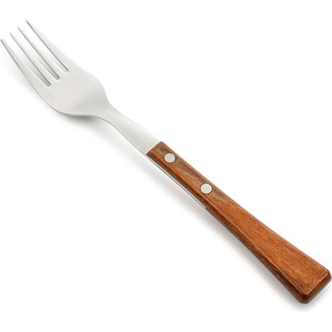 Fourchette de table Arcos Manchega 479600 monobloc d'une pièce d'acier inoxydable 18/10, mango de bois compromis et feuille de 10 cm dans une boîte. (1/5)